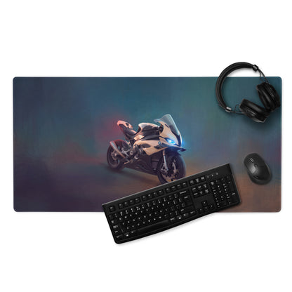 BMW S1000RR Inspired Extra Large Desk Mat, Aesthetic Mousepad for Gamers