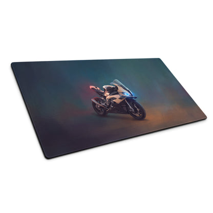 BMW S1000RR Inspired Extra Large Desk Mat, Aesthetic Mousepad for Gamers