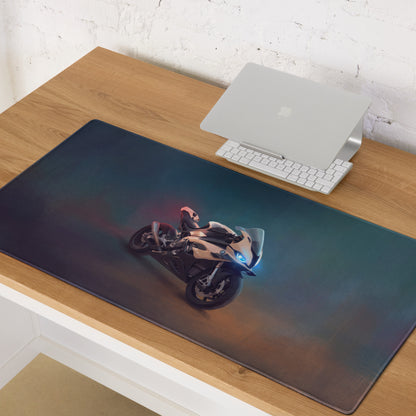 BMW S1000RR Inspired Extra Large Desk Mat, Aesthetic Mousepad for Gamers