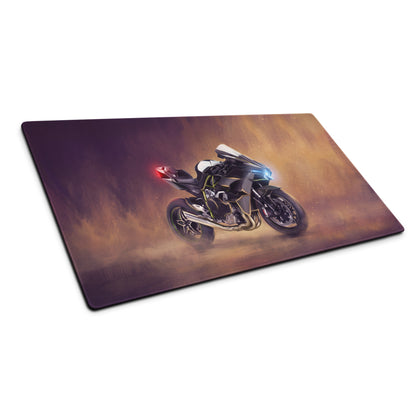 Kawasaki Ninja H2 Inspired Gaming Mousepad, Oversized Desk Pad with Stitched Edges