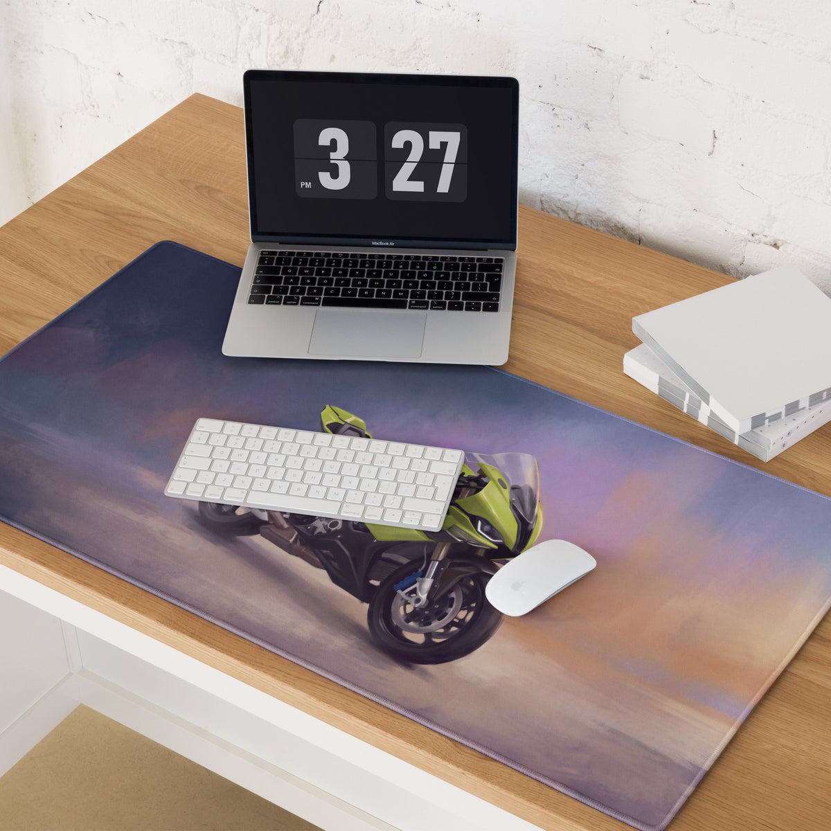 BMW S1000RR Custom Inspired Extended Mouse Pad, Large Desk Mat for Office & Setup