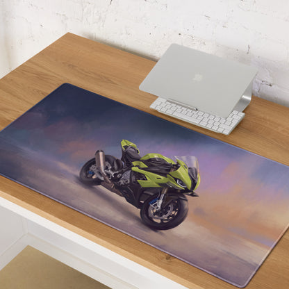 BMW S1000RR Custom Inspired Extended Mouse Pad, Large Desk Mat for Office & Setup