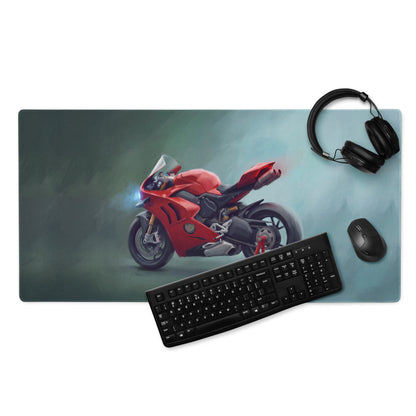 Ducati Panigale V4 Inspired Extra Large Desk Mat, Aesthetic Mousepad for Gamers