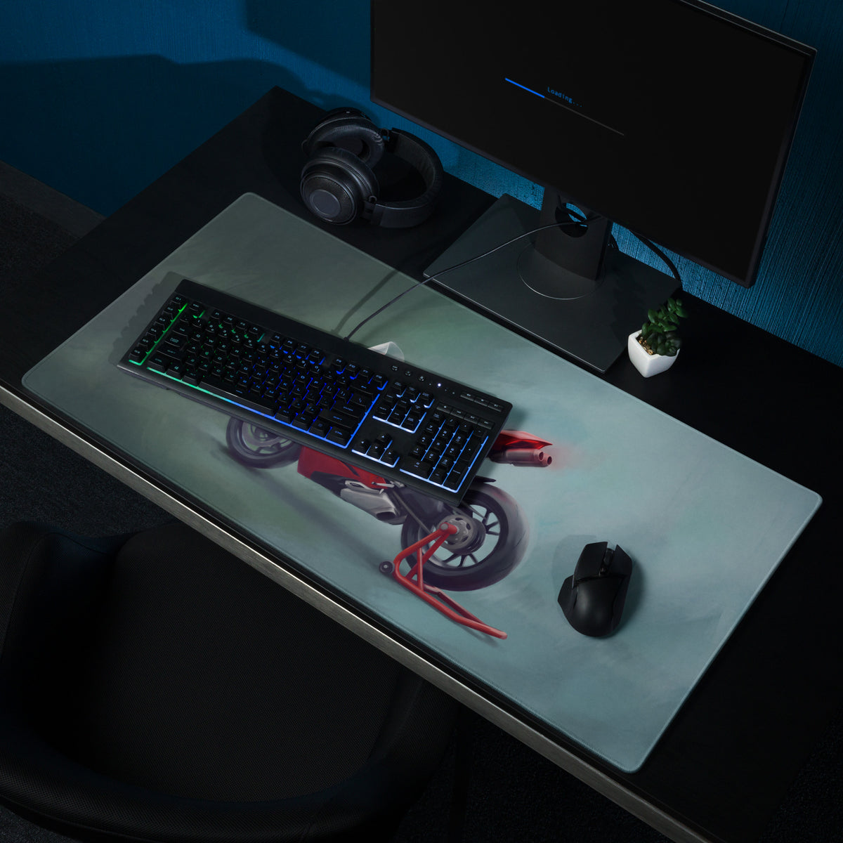 Ducati Panigale V4 Inspired Extra Large Desk Mat, Aesthetic Mousepad for Gamers