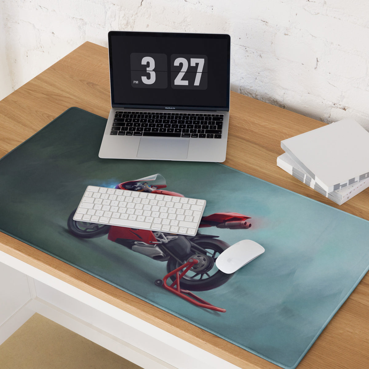 Ducati Panigale V4 Inspired Extra Large Desk Mat, Aesthetic Mousepad for Gamers