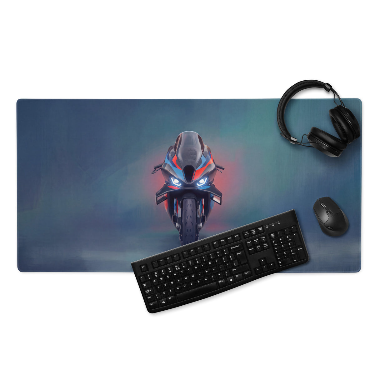 BMW M1000RR Inspired Extra Large Desk Pad, Aesthetic Mousepad for Setup