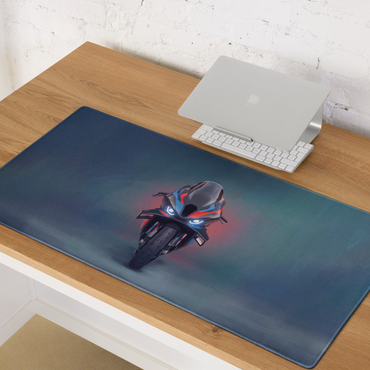 BMW M1000RR Inspired Extra Large Desk Pad, Aesthetic Mousepad for Setup