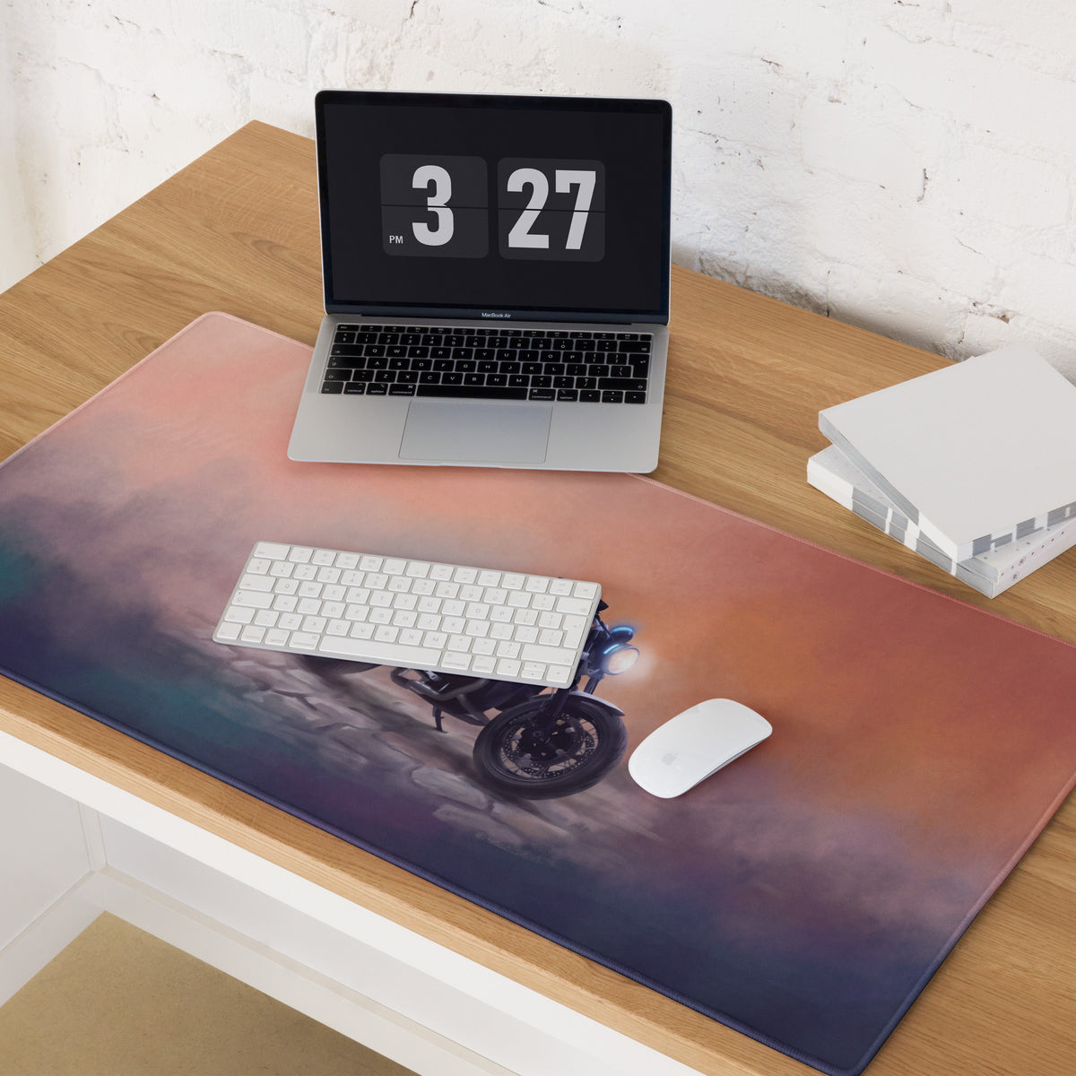 BMW R nineT Inspired Gaming Desk Pad, Oversized Mouse Pad with Stitched Edges