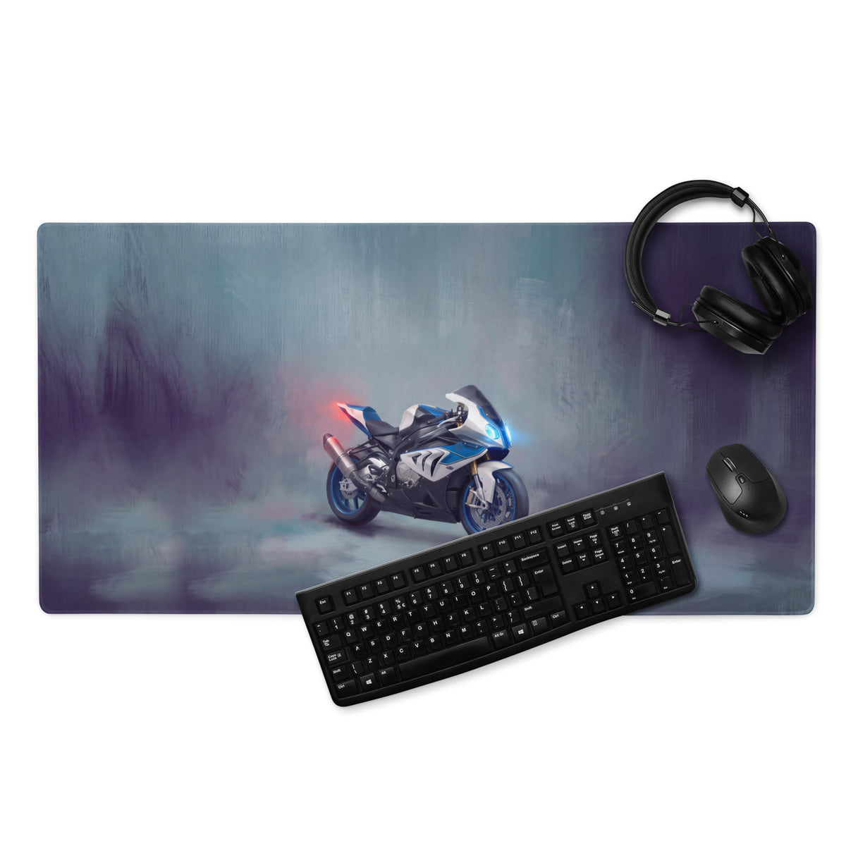 BMW S1000RR Inspired Extra Large Desk Mat, Aesthetic Mousepad for Gamers
