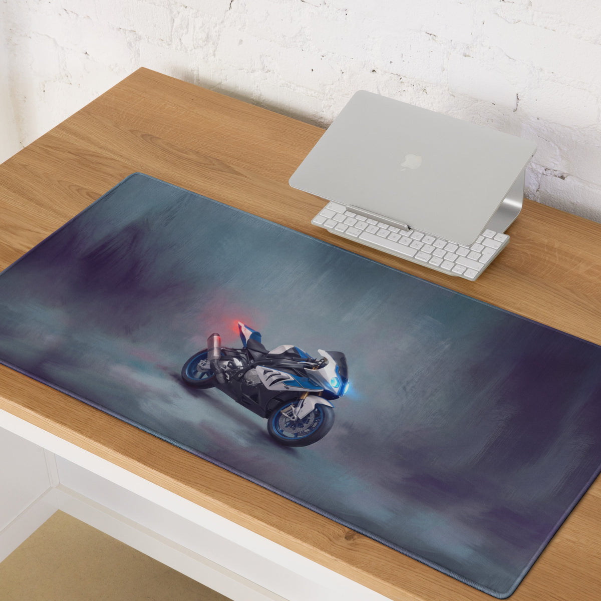 BMW S1000RR Inspired Extra Large Desk Mat, Aesthetic Mousepad for Gamers