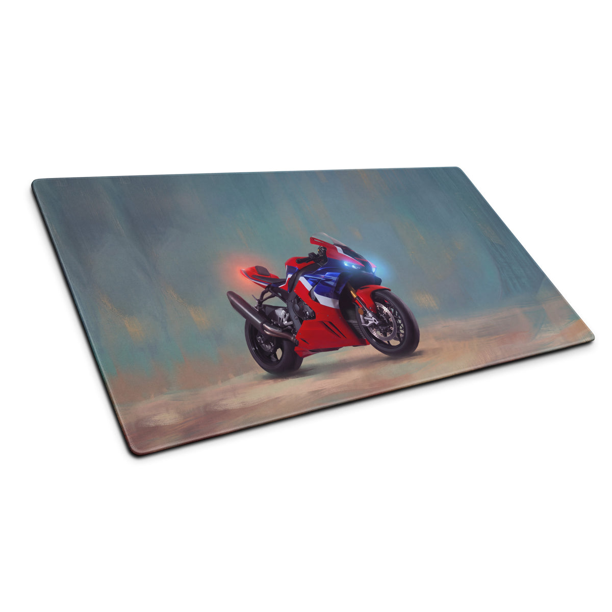 Honda Fireblade Inspired Gaming Desk Pad, Oversized Mouse Pad with Stitched Edges