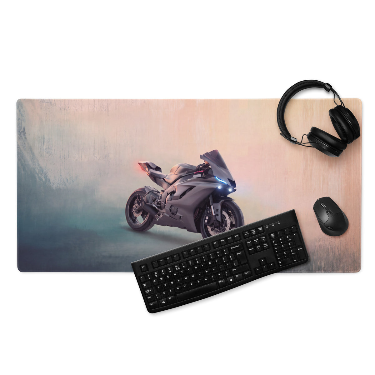Yamaha YZF-R6 Inspired Gaming Desk Pad, Oversized Mouse Pad with Stitched Edges