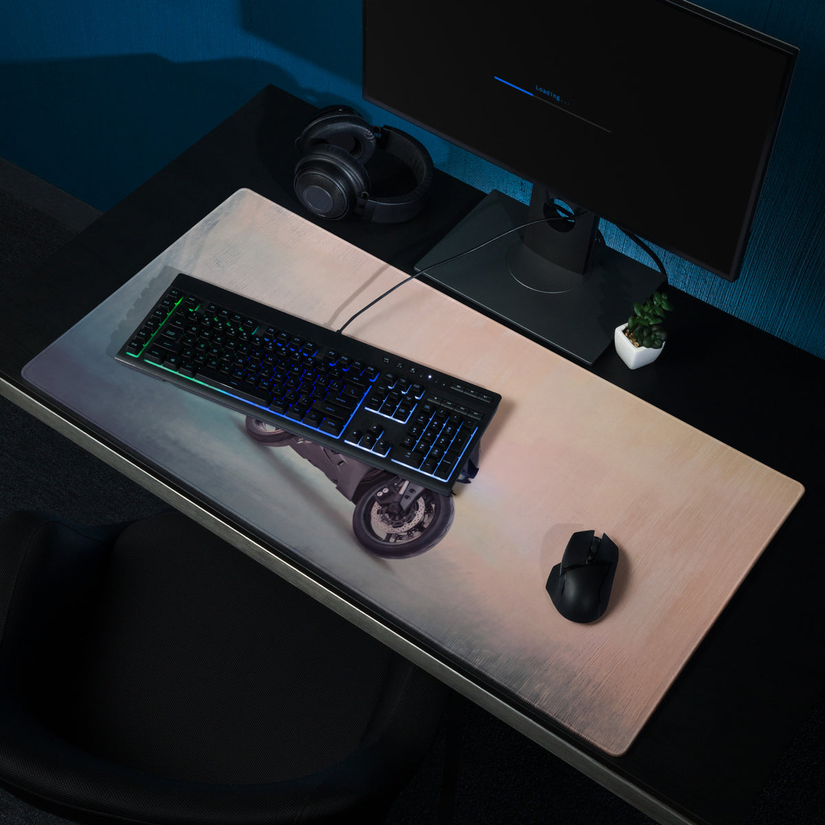 Yamaha YZF-R6 Inspired Gaming Desk Pad, Oversized Mouse Pad with Stitched Edges