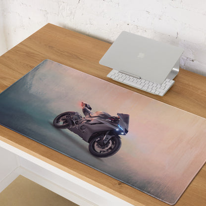 Yamaha YZF-R6 Inspired Gaming Desk Pad, Oversized Mouse Pad with Stitched Edges