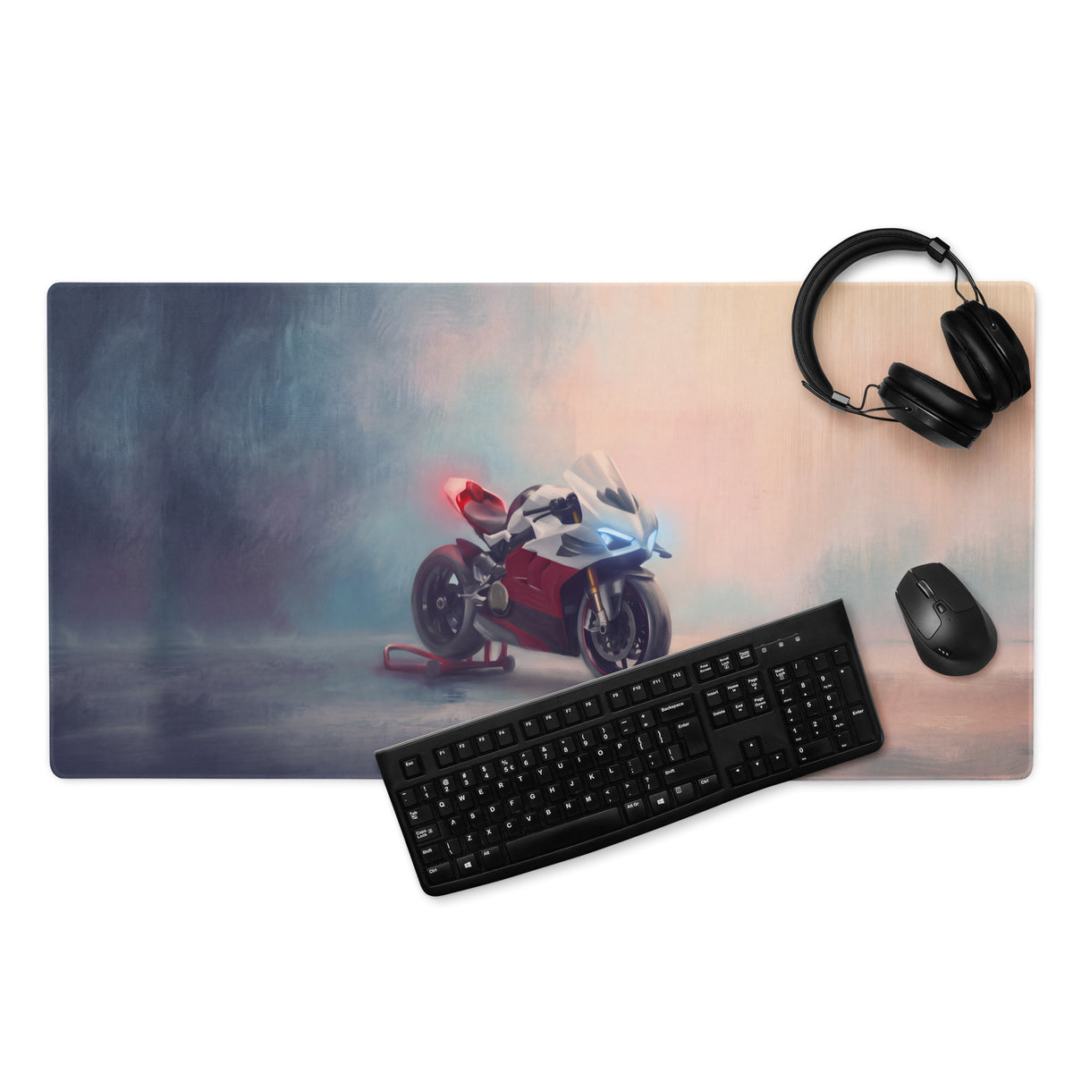 Ducati Panigale V4S Inspired Extra Large Desk Mat, Aesthetic Mousepad for Gamers