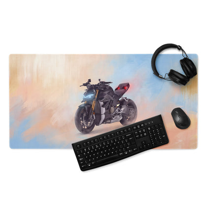 Ducati Streetfighter V4 Inspired Gaming Desk Pad, Oversized Mouse Pad with Stitched Edges