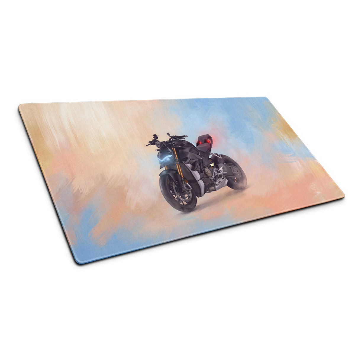 Ducati Streetfighter V4 Inspired Gaming Desk Pad, Oversized Mouse Pad with Stitched Edges