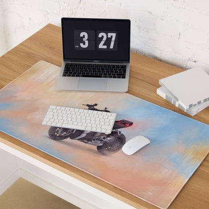 Ducati Streetfighter V4 Inspired Gaming Desk Pad, Oversized Mouse Pad with Stitched Edges