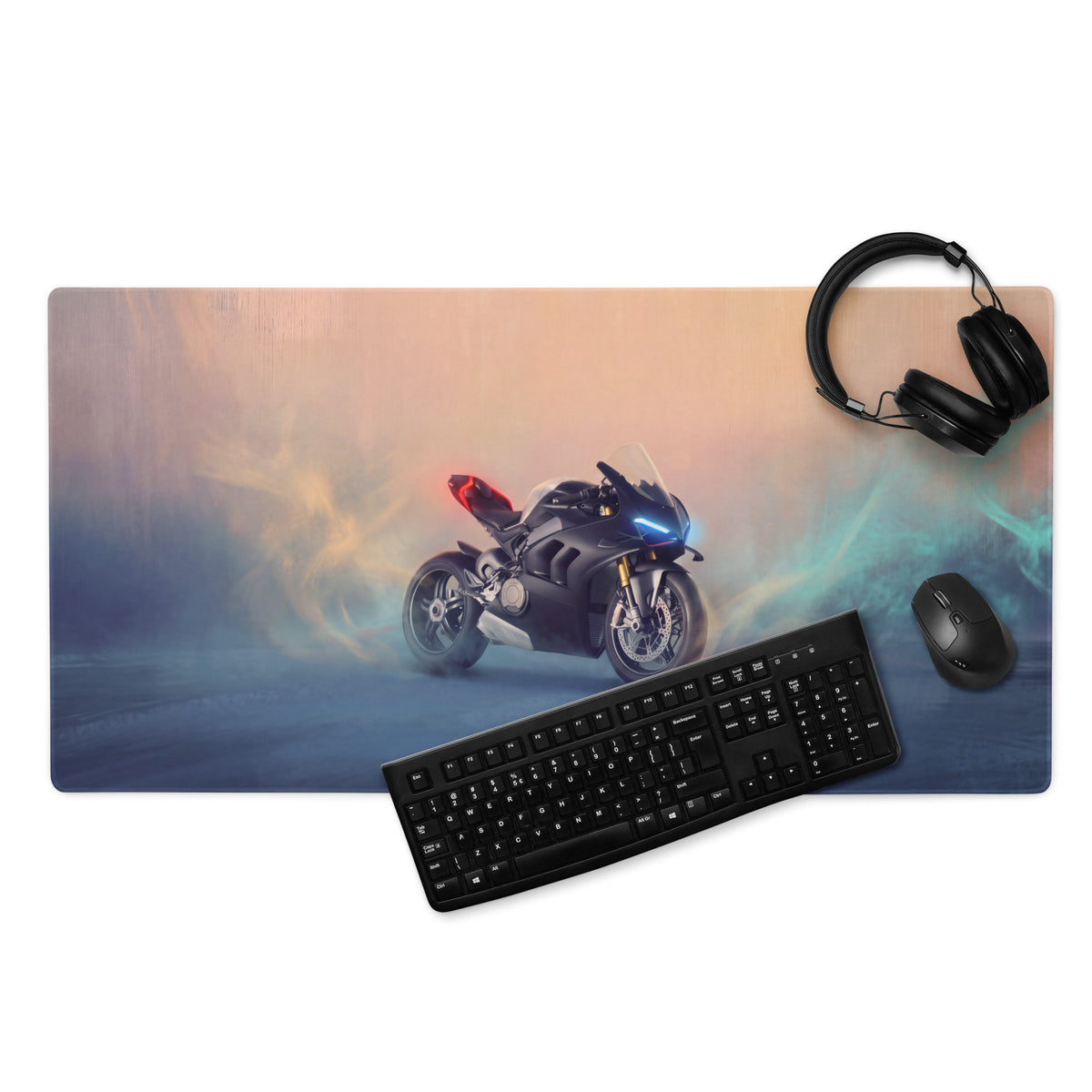 Ducati Panigale V4SP Black Inspired Extended Mouse Pad, Large Desk Mat for Office & Setup