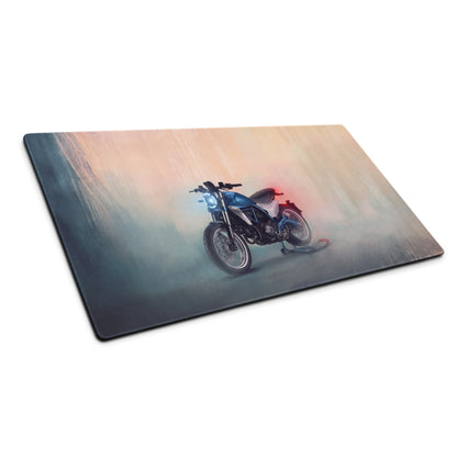 Ducati Scrambler Inspired Gaming Desk Pad, Oversized Mouse Pad with Stitched Edges