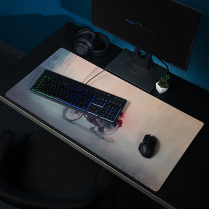 Ducati Scrambler Inspired Gaming Desk Pad, Oversized Mouse Pad with Stitched Edges