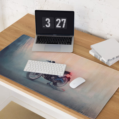 Ducati Scrambler Inspired Gaming Desk Pad, Oversized Mouse Pad with Stitched Edges