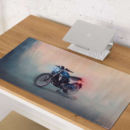 Ducati Scrambler Inspired Gaming Desk Pad, Oversized Mouse Pad with Stitched Edges