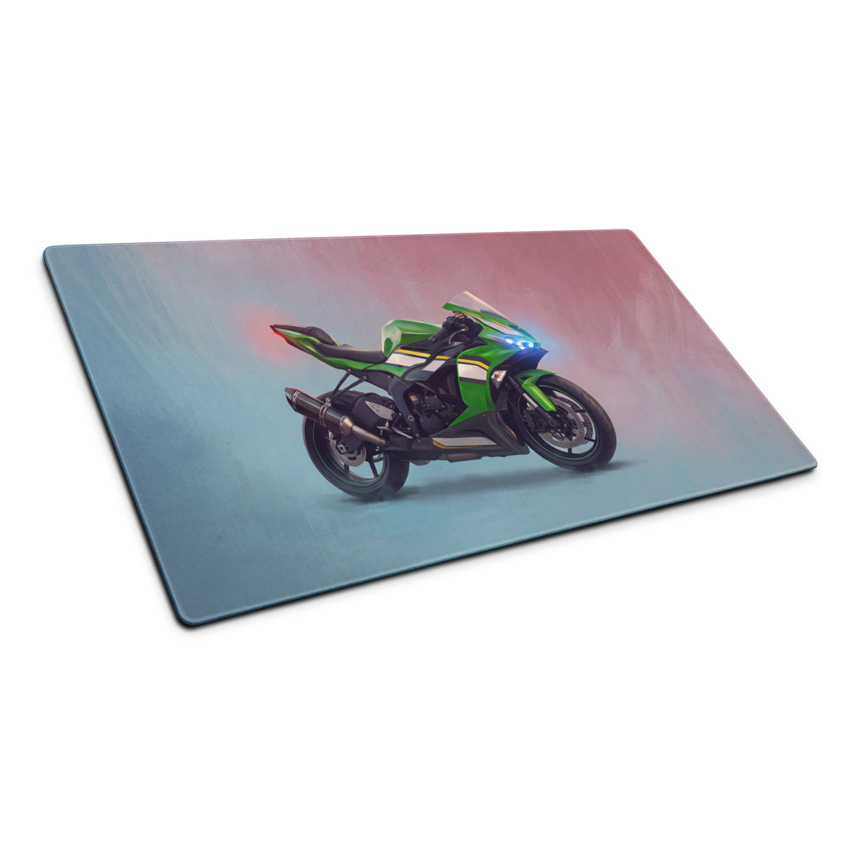 Kawasaki Ninja ZX-6R Inspired Extra Large Desk Pad, Aesthetic Mouse Mat for Gamers