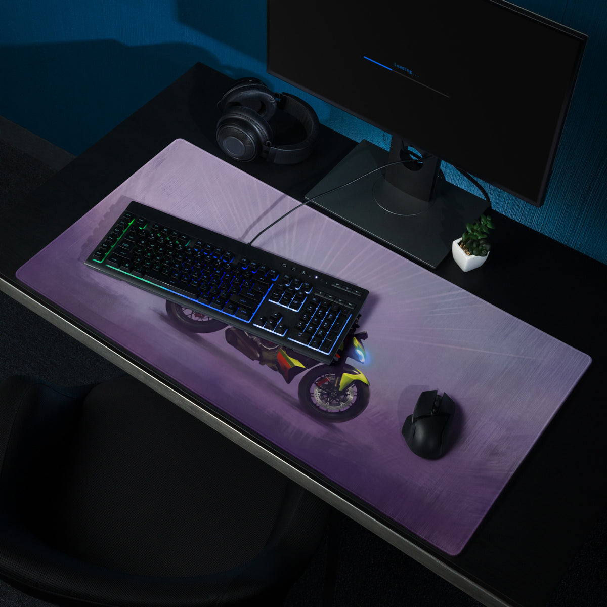 Ducati Streetfighter V4 Inspired Large Gaming Mousepad, Extended Desk Mat for Office Setup