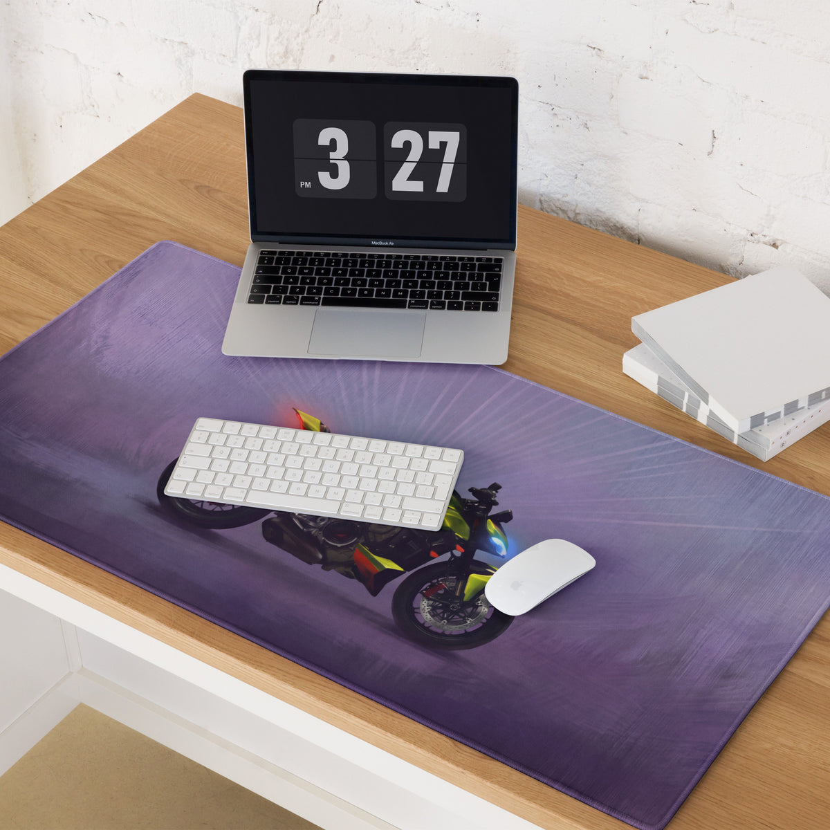 Ducati Streetfighter V4 Inspired Large Gaming Mousepad, Extended Desk Mat for Office Setup