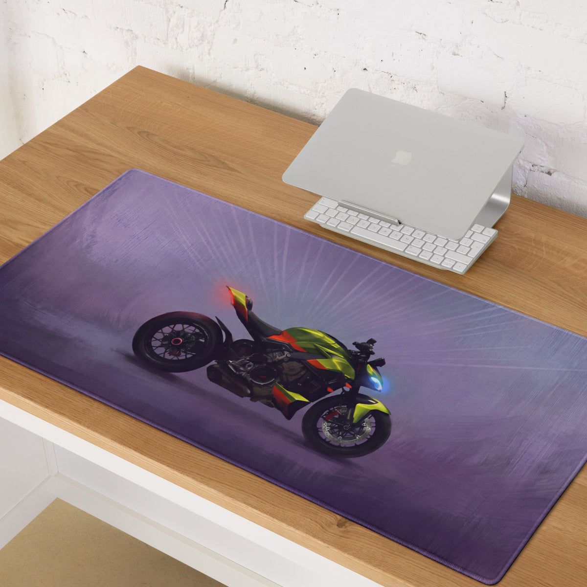 Ducati Streetfighter V4 Inspired Large Gaming Mousepad, Extended Desk Mat for Office Setup