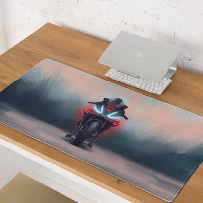 Aprilia RSV4 Factory Inspired Extra Large Desk Mat, Aesthetic Mousepad for Gamers