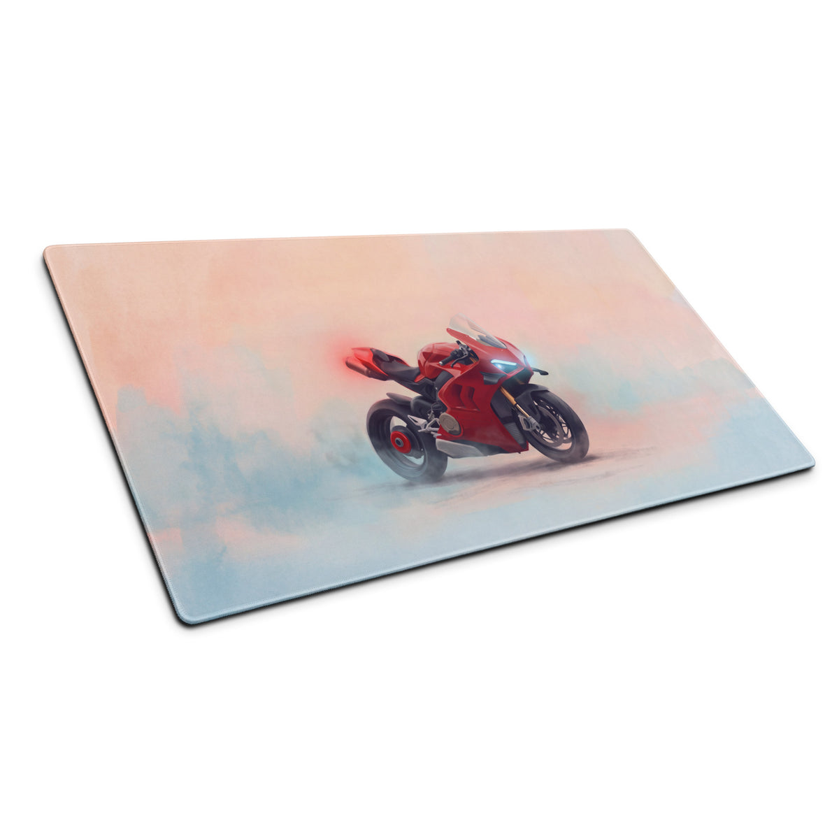 Ducati Panigale V4S Inspired Gaming Desk Pad, Oversized Mouse Pad with Stitched Edges