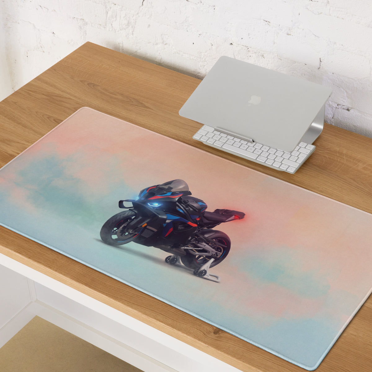 BMW M1000RR Carbon Inspired Large Mousepad, Premium Desk Mat for Office & Setup