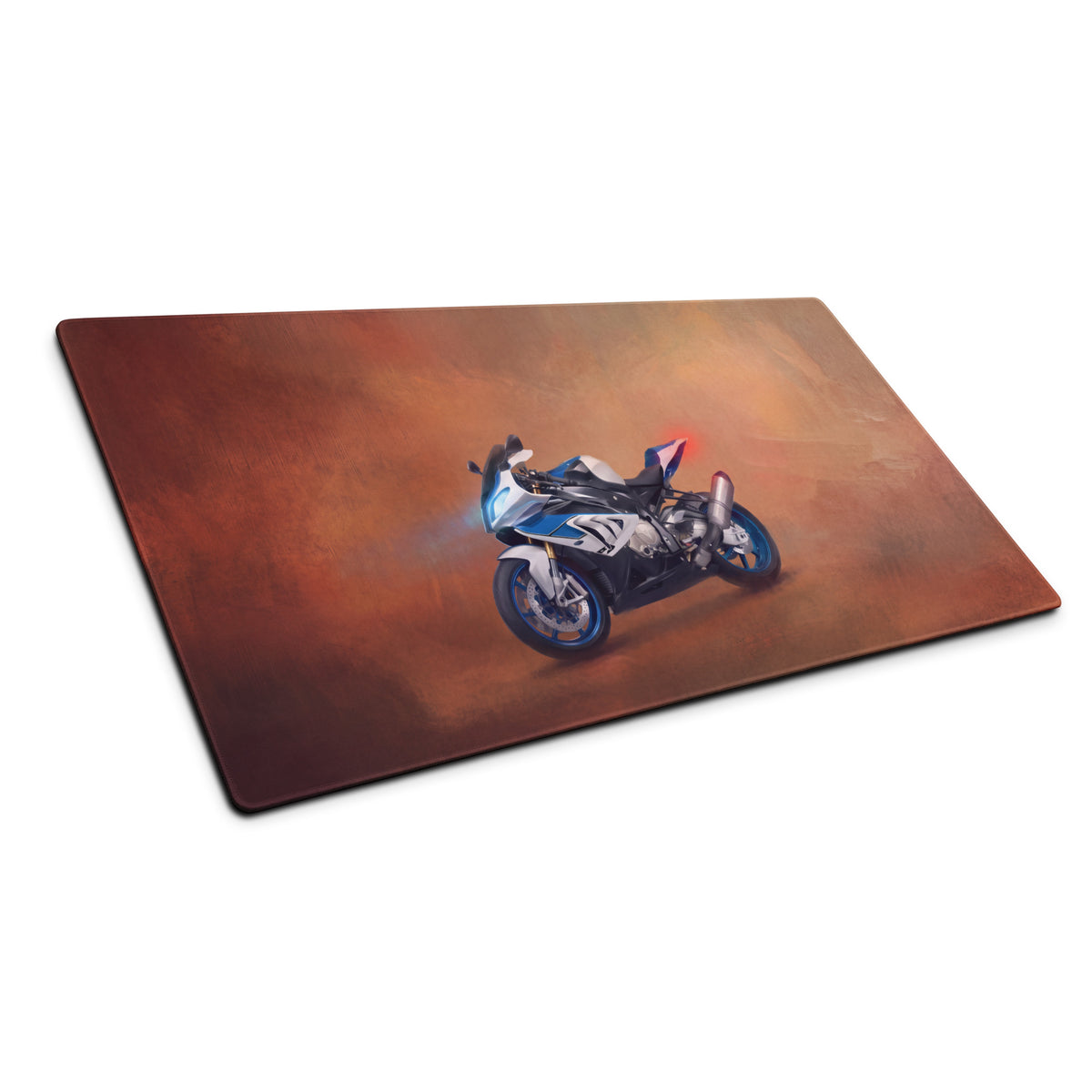BMW S1000RR Inspired Gaming Desk Pad, Oversized Mouse Pad with Stitched Edges