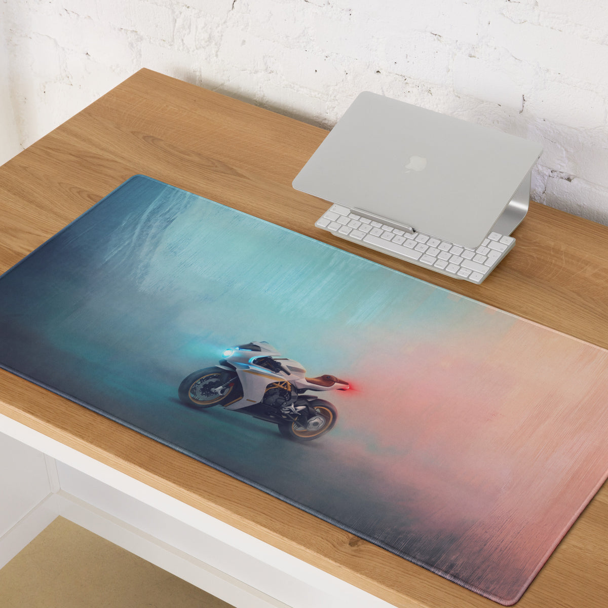 MV Agusta Superveloce Inspired Extra Large Gaming Mousepad, Non-Slip Stitched Edges Desk Mat