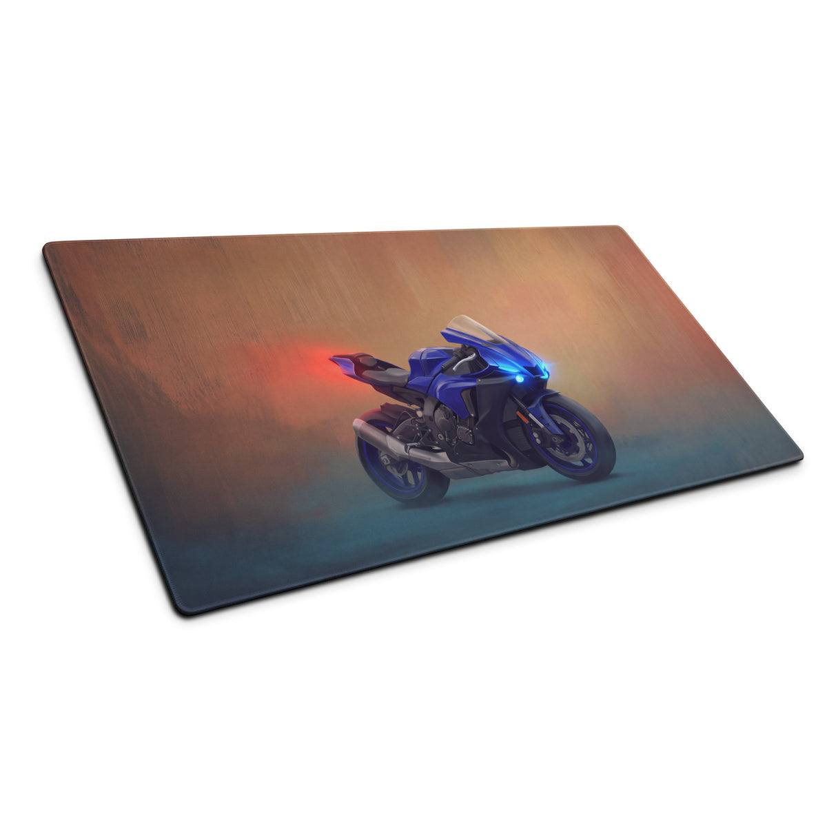Yamaha R1 Inspired Large Gaming Mousepad, Sportbike Desktop Mat, Stitched Edges Gamer Gift