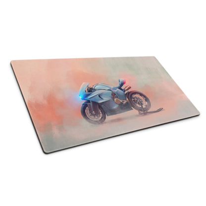 Bugatti Concept Bike Inspired Extra Large Gaming Mousepad, Futuristic Motorbike Desk Decor, Non-Slip Base