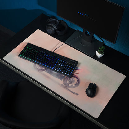 Bugatti Concept Bike Inspired Extra Large Gaming Mousepad, Futuristic Motorbike Desk Decor, Non-Slip Base