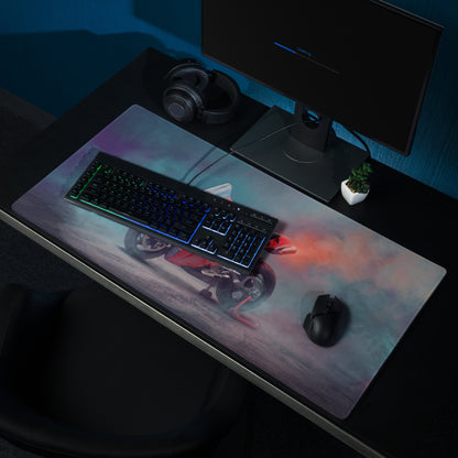 Ducati Panigale V4 Inspired Large Mouse Pad, Italian Racing Superbike Gamer Gift, Stitched Edges