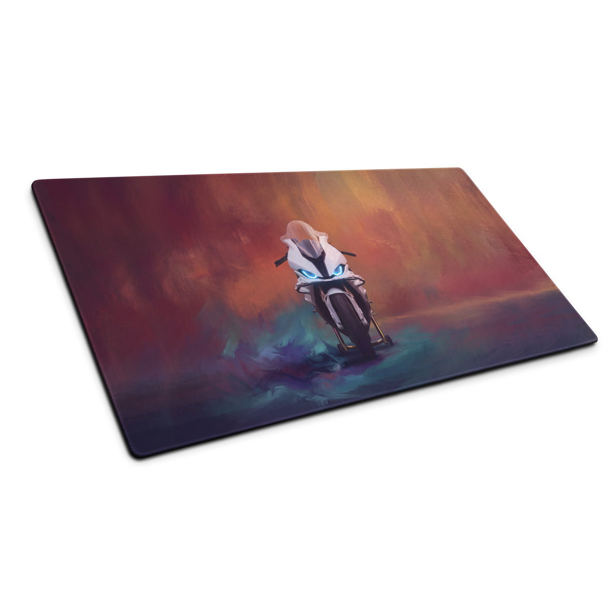 BMW S1000RR Inspired Gaming Desk Pad, Track Superbike Office Decor, Waterproof Rubber Base