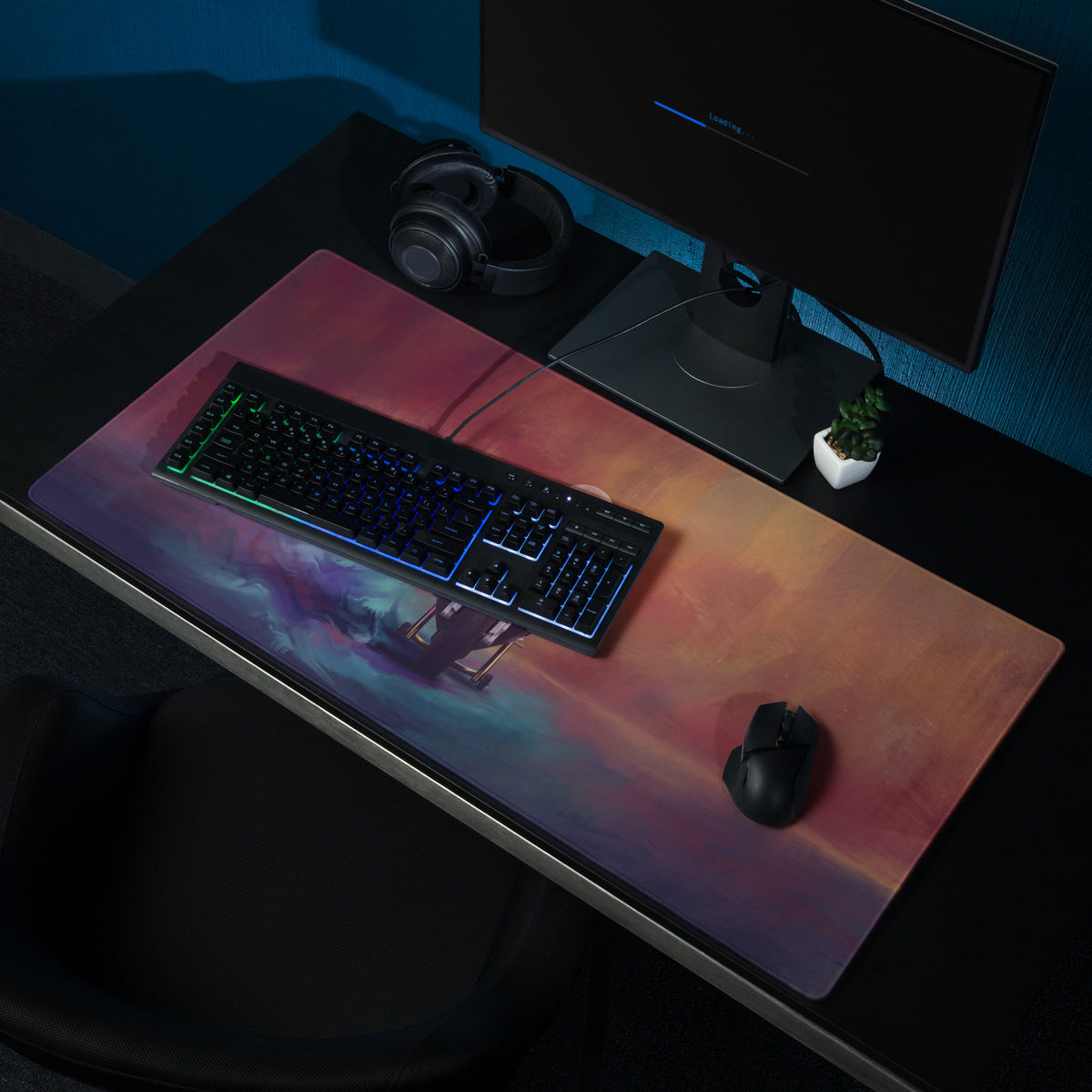 BMW S1000RR Inspired Gaming Desk Pad, Track Superbike Office Decor, Waterproof Rubber Base