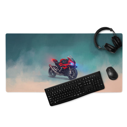 BMW S1000RR Inspired Extra Large Gaming Mousepad, Superbike Desk Accessory, Waterproof Surface
