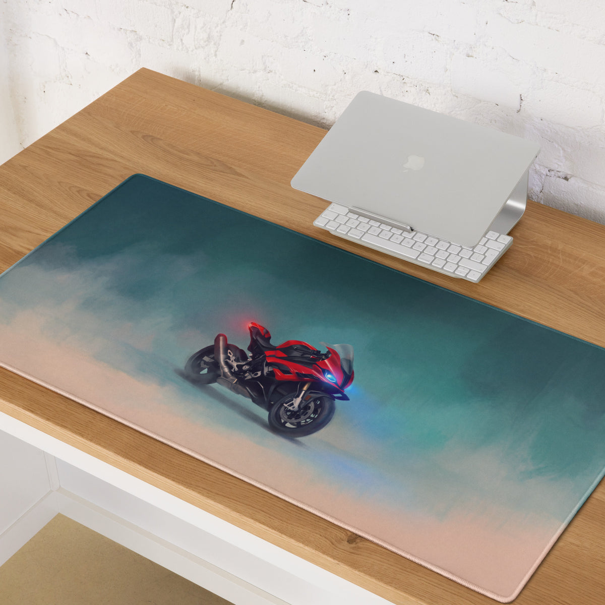 BMW S1000RR Inspired Extra Large Gaming Mousepad, Superbike Desk Accessory, Waterproof Surface