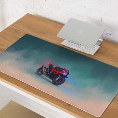 BMW S1000RR Inspired Extra Large Gaming Mousepad, Superbike Desk Accessory, Waterproof Surface