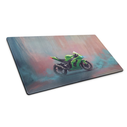 Kawasaki Ninja ZX-10RR Inspired Giant Desk Mat, Track Superbike Gamer Gift, Smooth Tracking