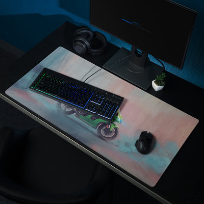Kawasaki Ninja ZX-10RR Inspired Giant Desk Mat, Track Superbike Gamer Gift, Smooth Tracking