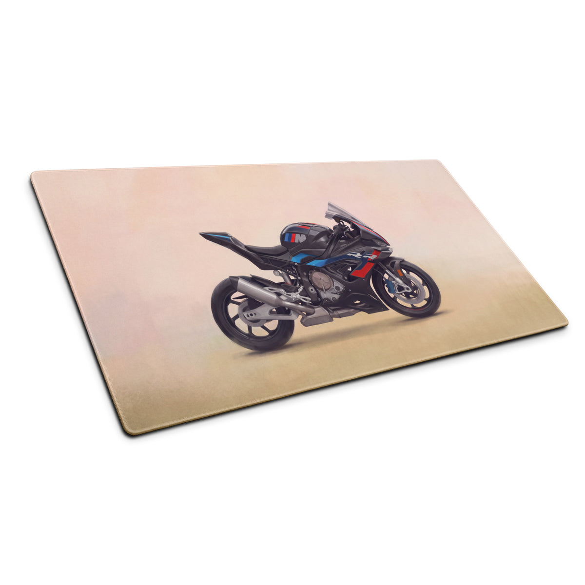 BMW M1000RR Inspired Extended Desk Mat, Track Superbike Gamer Gift, Smooth Tracking Surface