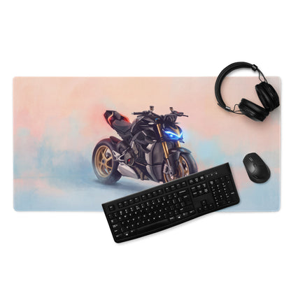 Ducati Streetfighter V4 Inspired Large Mouse Pad, Naked Superbike Desk Accessory, Non-Slip Rubber Base