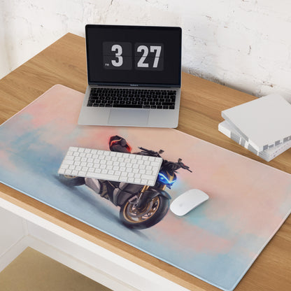 Ducati Streetfighter V4 Inspired Large Mouse Pad, Naked Superbike Desk Accessory, Non-Slip Rubber Base